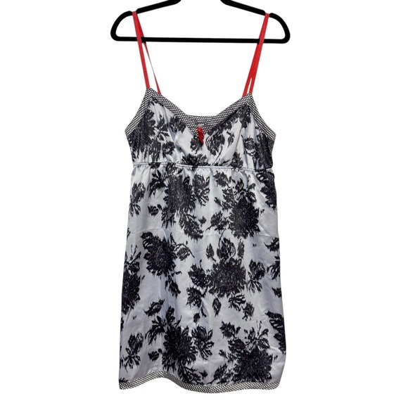Dresses & Skirts - Y2K Babydoll Floral Slip Dress Women‎ Sz M Lace Trim Retro Coquette Indie Sleaze